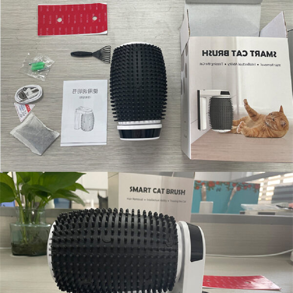 Automatic Cat Self Groomer Wall Corner Brushes Soft Cat Corner Scratcher Self Grooming - Image 3