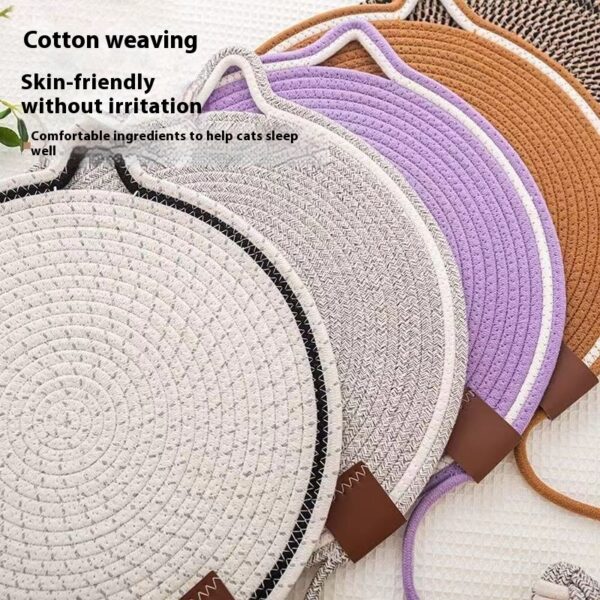 Braided Cotton Rope Cat Claw Mat Self Hi Ball One Piece Sleeping Mat Washable Anti Sticky Scratching Artifact Cat Scratching Mat Pet Products - Image 7