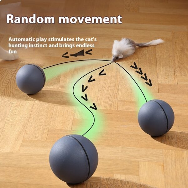 Cat Toys Mouse Teaser Ball Funny Moving Toy For Pets Cat Dog Electric Teaser Ball Automatic Intelligent Rolling Ball Pet Products - Image 5