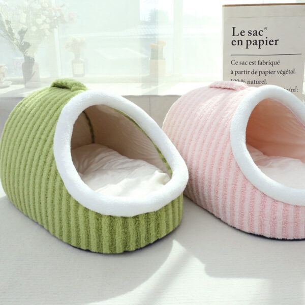 Thickened Three-dimensional Cat Nest Macaron Double-piece Autumn And Winter Warm A Facility For Children To Bore Kennel - Image 6