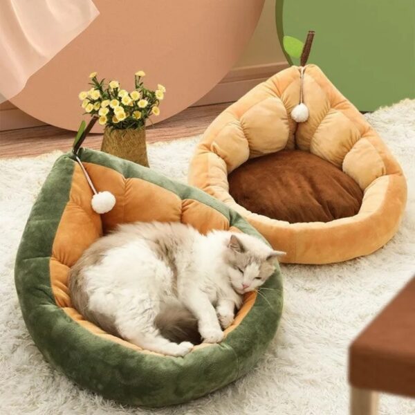 Cute Cat House Warm Soft Cotton Cat Bed Kennel Cozy Nest