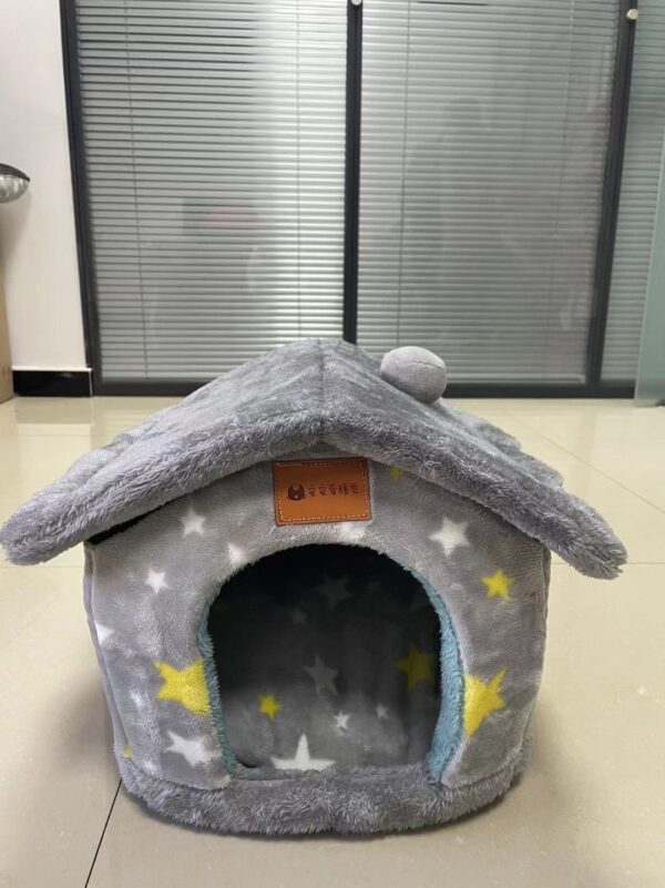 Foldable Pet House Cat Bed Winter Dog Villa Sleep Kennel Removable Nest Warm Enclosed Cave Sofa Pets Supplies - Image 7