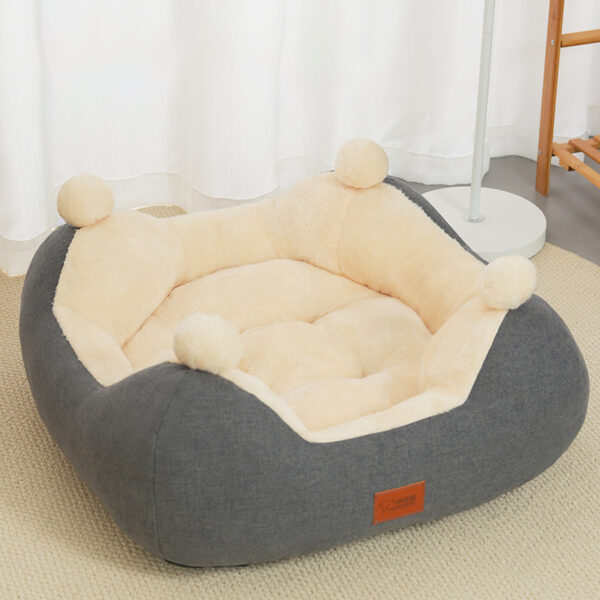 Warm Winter Cat Nest  Open Rabbit Velvet Square Nest Thick Pet Nest Universal Pet Supplies For All Four Seasons - Image 5