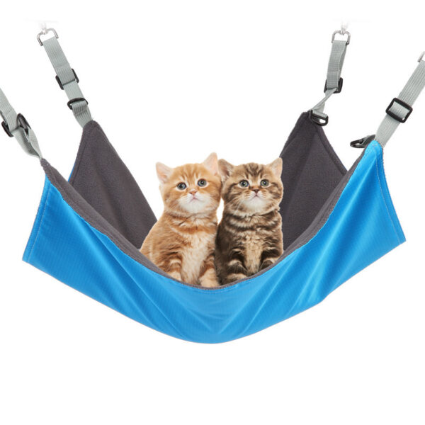 Small Cat And Dog Hanging Hammocks Can Be Used The Four Seasons With Plush And Waterproof Nylon Layer For Hanging Pet Supplies Pet Products - Image 2