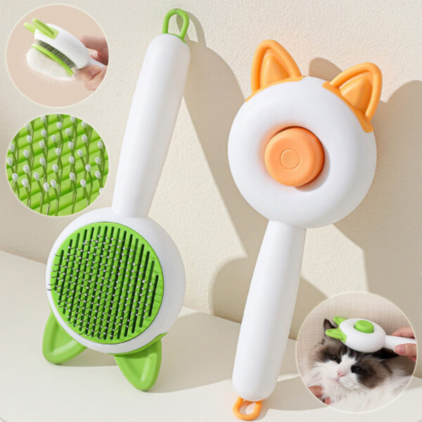 Pet Cat Comb Self Cleaning Pet Hair Remover Brush For Dogs Cats Grooming Tools Pets Dematting Comb Dogs Accessories Pet Products