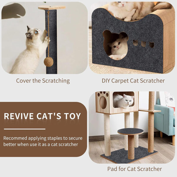 Self-Adhesive Carpet Cats Scratch Board Wall Anti Cat Scratch Sofa DIY Cats Scratch Board Sofa Protection Paws Sharpen Trimmable Pet Products - Image 2