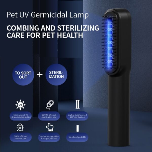 Pet Comb Cat Dog Deodorant Kill Bacteria Comb UV Cat Moss Detection Light Pet Supplies