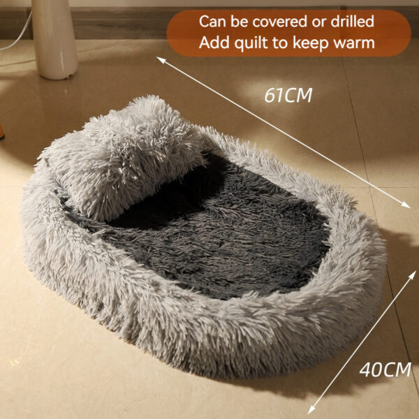 Long Wool Oval Plus Quilt Warm Cat Nest Winter Cat Products - Image 10