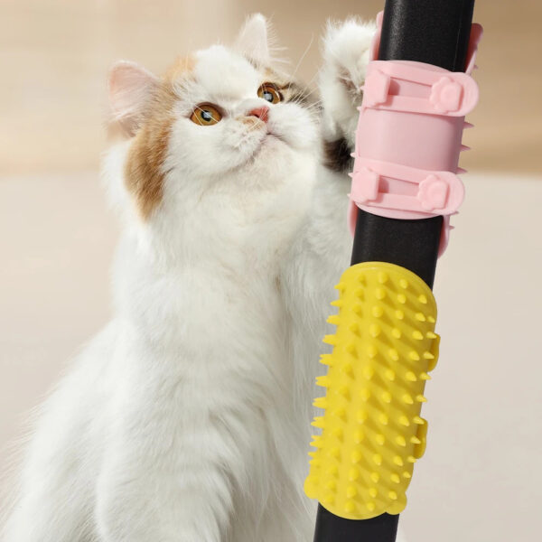 Pets Cat Hair Removal Massage Comb Cats Scratching Rubbing Brush Kitten Grooming Self Cleaning Wall Corner Cat Scratcher Combs Pet Products - Image 5