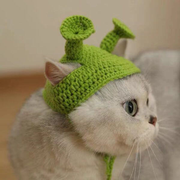 Cat Handmade Knitted Hat Feline Decoration Accessories - Image 4