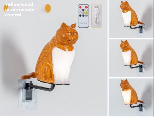 Creative Cat Wall Lamp USB Charging Decorative Light - Image 2