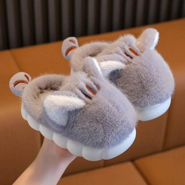 Cute Cat's Paw Velcro Plush Cotton-Padded Girls' Shoes - Image 7