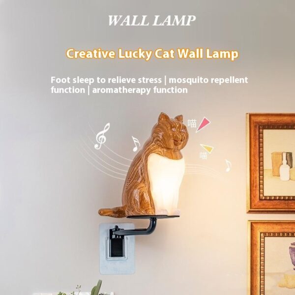 Creative Cat Wall Lamp USB Charging Decorative Light
