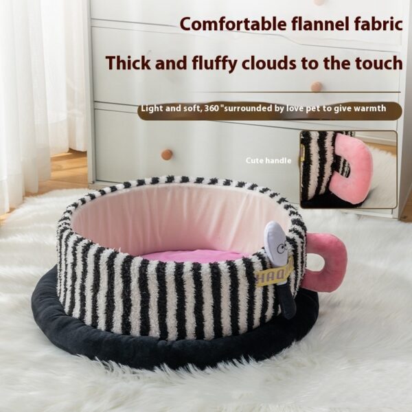 Pet Cat Kennel Striped Three-piece Pet Supplies - Image 4