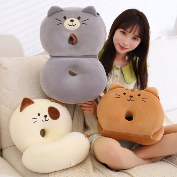 Lunch Break Fashion Cute Cat Plush Pillow - Image 7