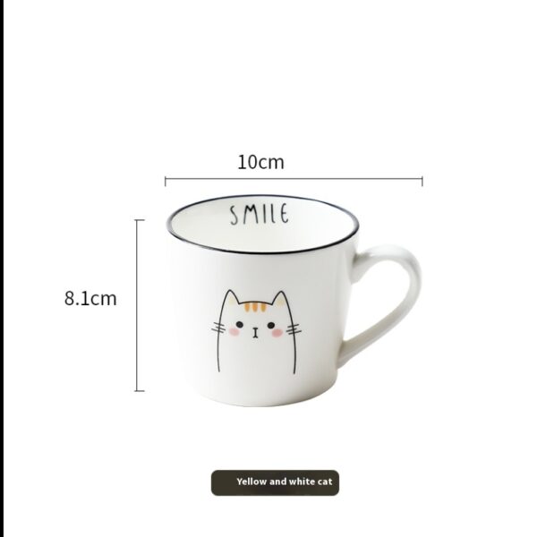 Cat Pattern Ceramic Coffee Cup Personality Creative Mug - Image 9