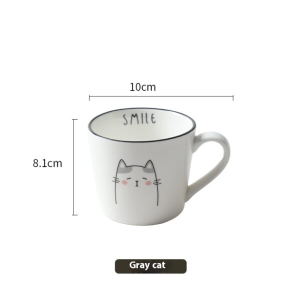 Cat Pattern Ceramic Coffee Cup Personality Creative Mug - Image 4