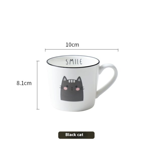 Cat Pattern Ceramic Coffee Cup Personality Creative Mug - Image 2