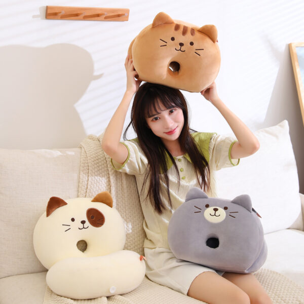 Lunch Break Fashion Cute Cat Plush Pillow - Image 4