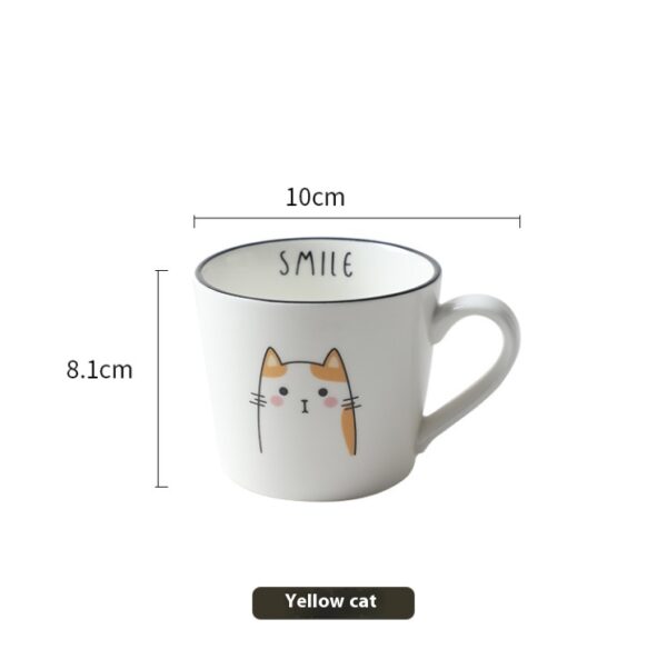 Cat Pattern Ceramic Coffee Cup Personality Creative Mug - Image 3